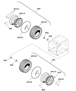 Wheels And Tires Group Diagram and Parts List for 1695951 2010 Briggs and Stratton Snow Blower